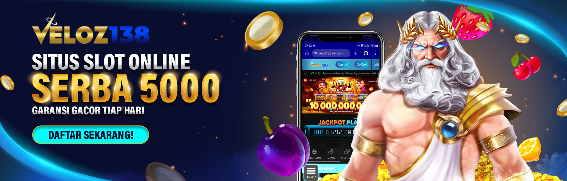  Veloz138 - Situs Slot Online Serba 5000 Garansi Gacor Tiap Hari!